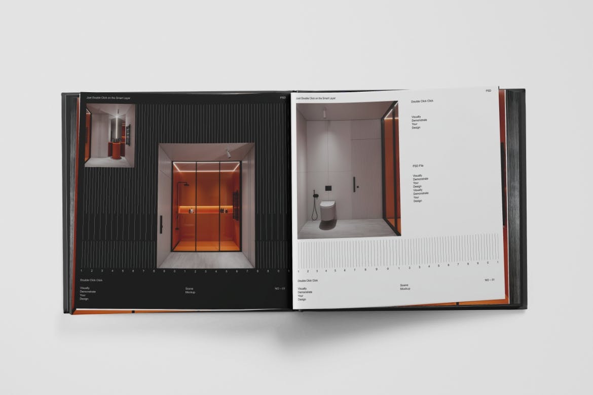 6个书籍画册PSD样机素材包