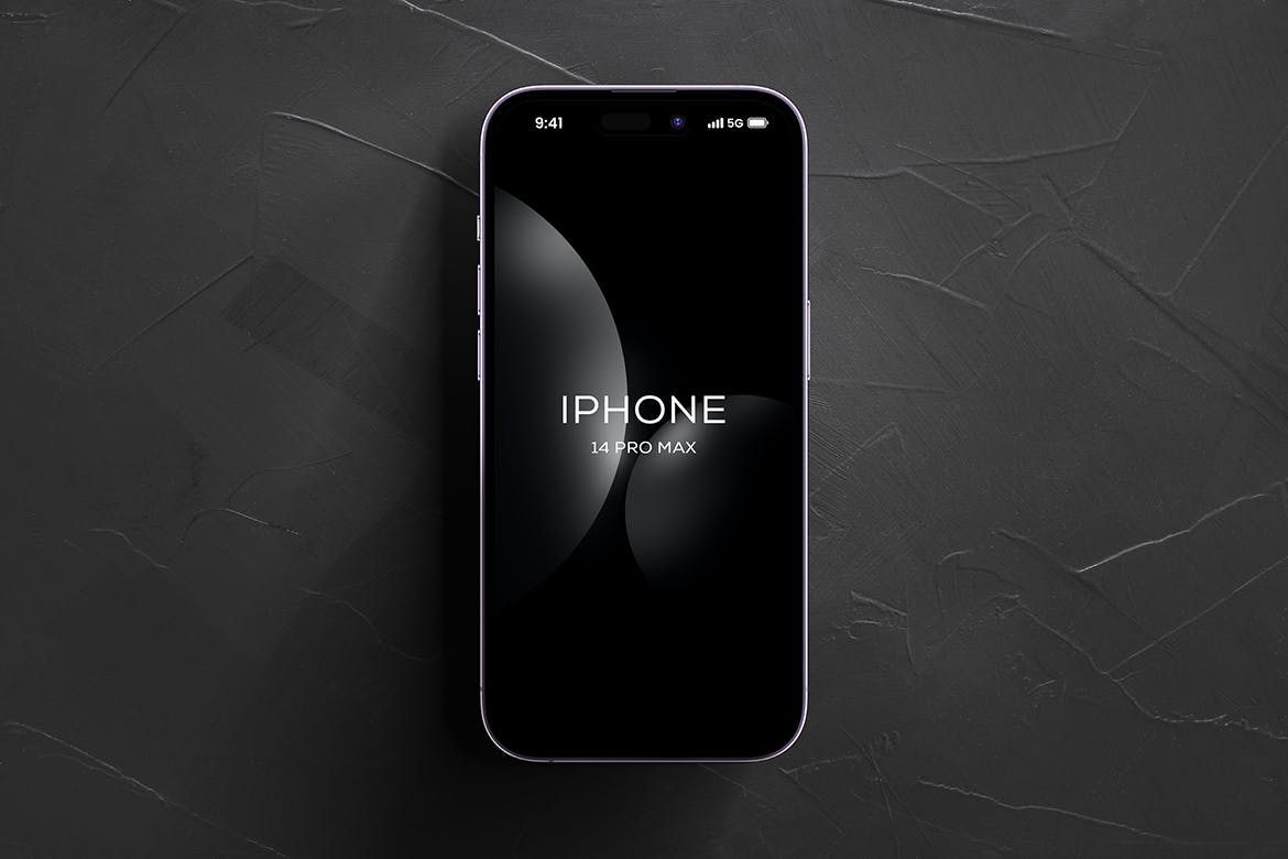 黑色熔岩纹理iPhone 14 Pro Max 样机PSD素材-4 黑色熔岩纹理iPhone 14 Pro Max 样机PSD素材