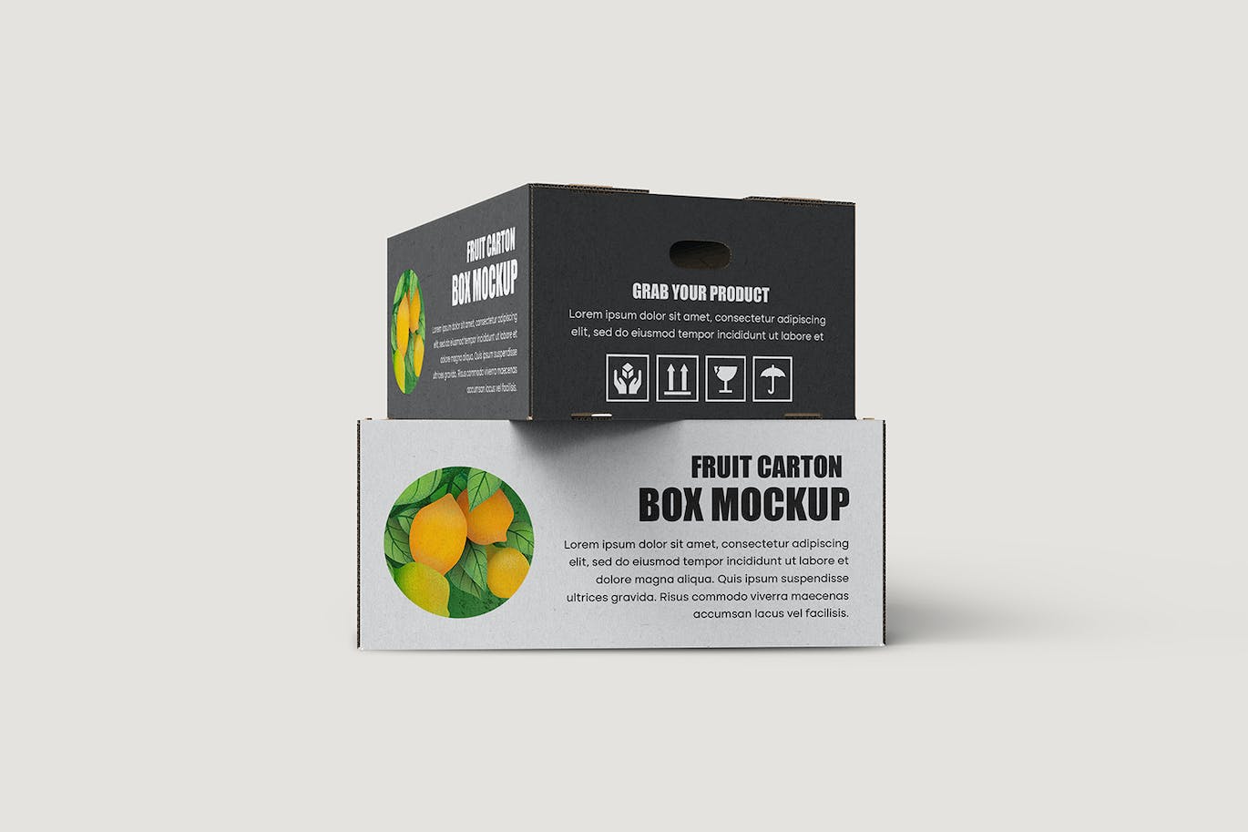 5种不同角度的逼真纸箱快递箱子PSD样机素材-2 5种不同角度的逼真纸箱快递箱子PSD样机素材