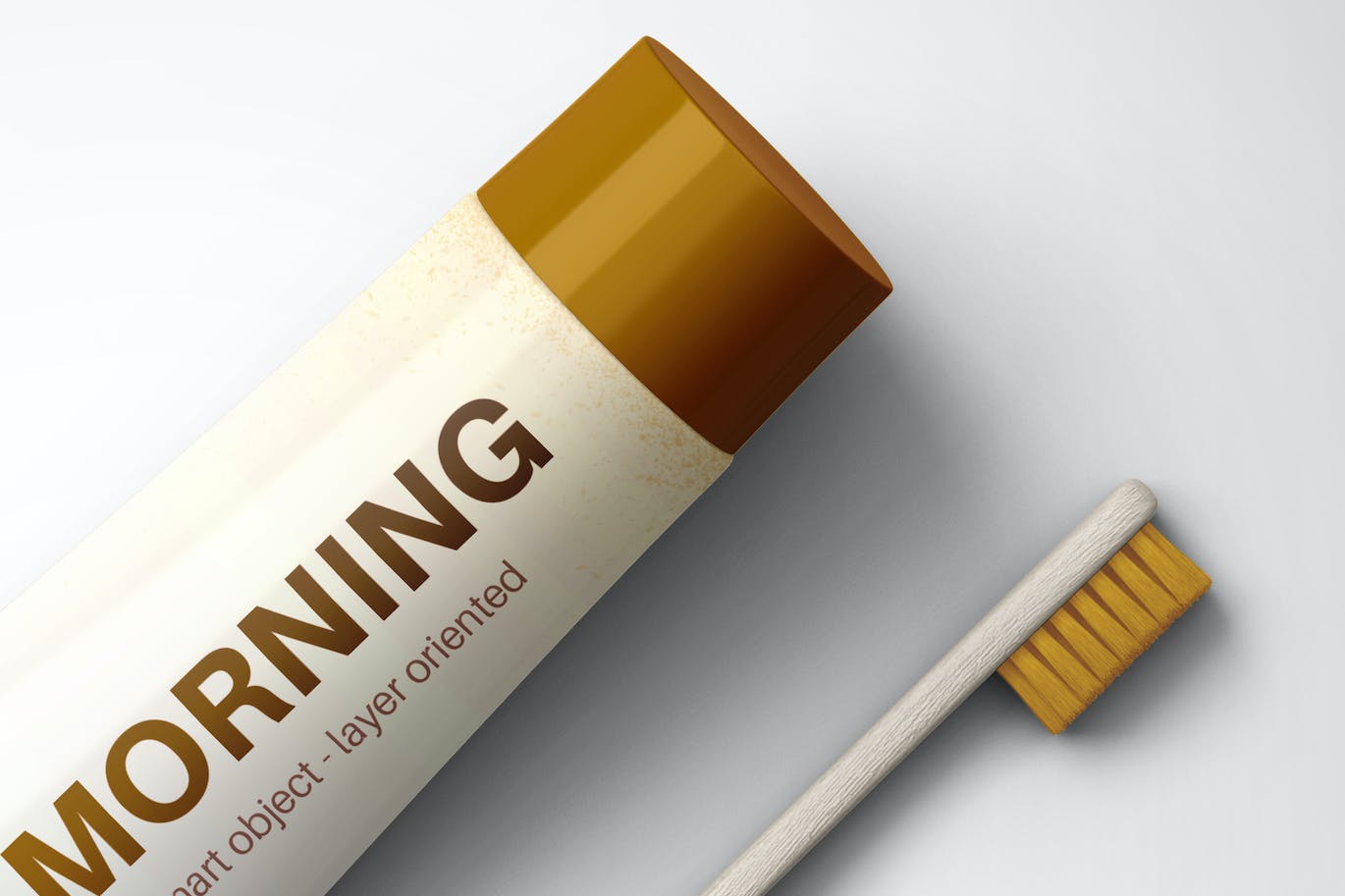 逼真3D牙膏管PSD样机素材包