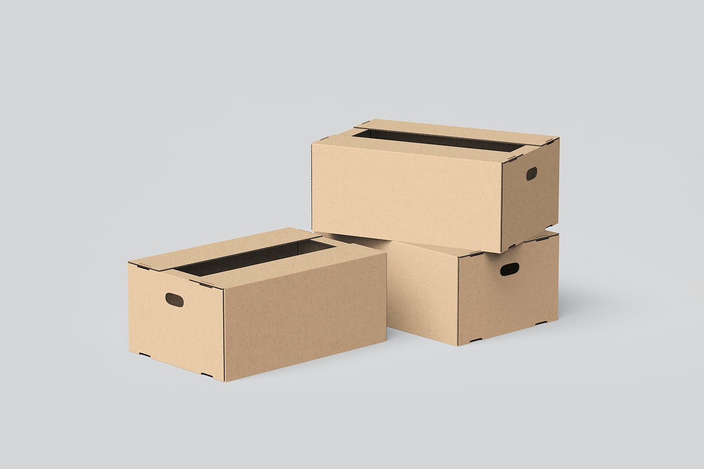 5种不同角度的逼真纸箱快递箱子PSD样机素材-12 5种不同角度的逼真纸箱快递箱子PSD样机素材