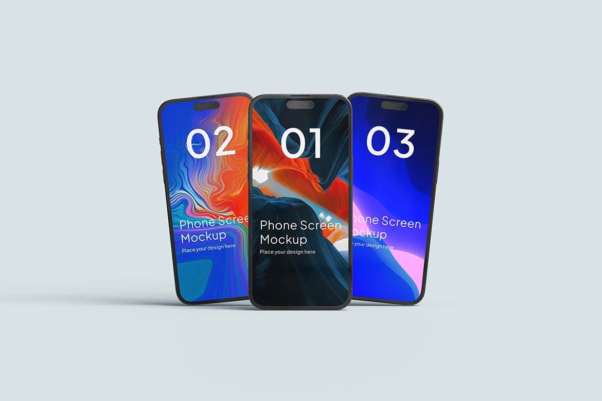 手机屏幕界面PSD样机素材包-5 手机屏幕界面PSD样机素材包