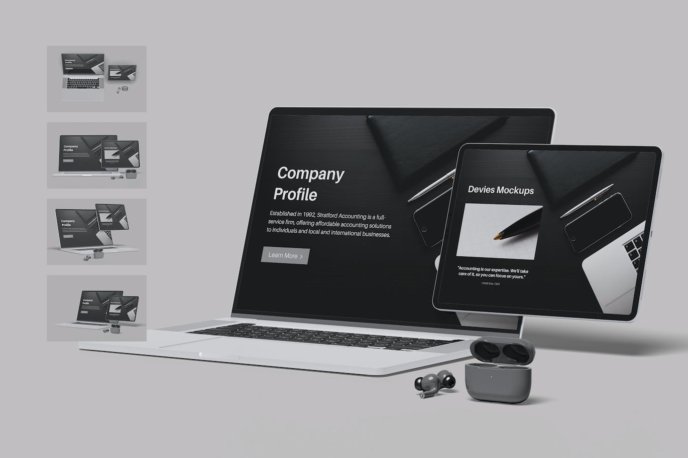 电脑平板设备PSD样机素材包-1 电脑平板设备PSD样机素材包