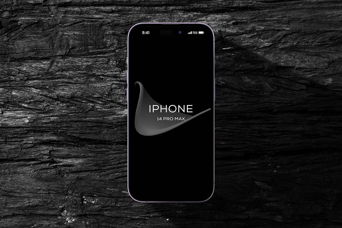 黑色熔岩纹理iPhone 14 Pro Max 样机PSD素材-3 黑色熔岩纹理iPhone 14 Pro Max 样机PSD素材