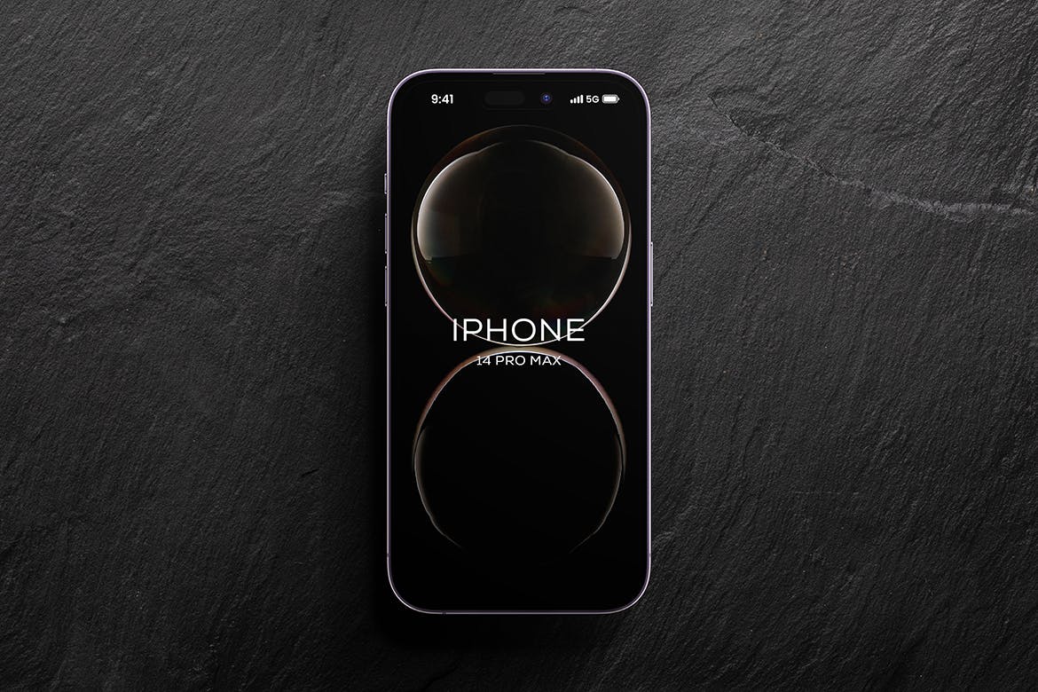 黑色熔岩纹理iPhone 14 Pro Max 样机PSD素材-2 黑色熔岩纹理iPhone 14 Pro Max 样机PSD素材