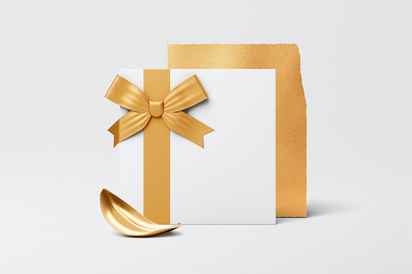 金色奢华礼品盒PSD样机素材包