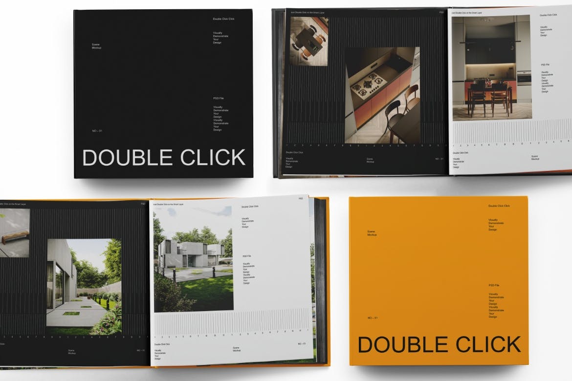 6个书籍画册PSD样机素材包