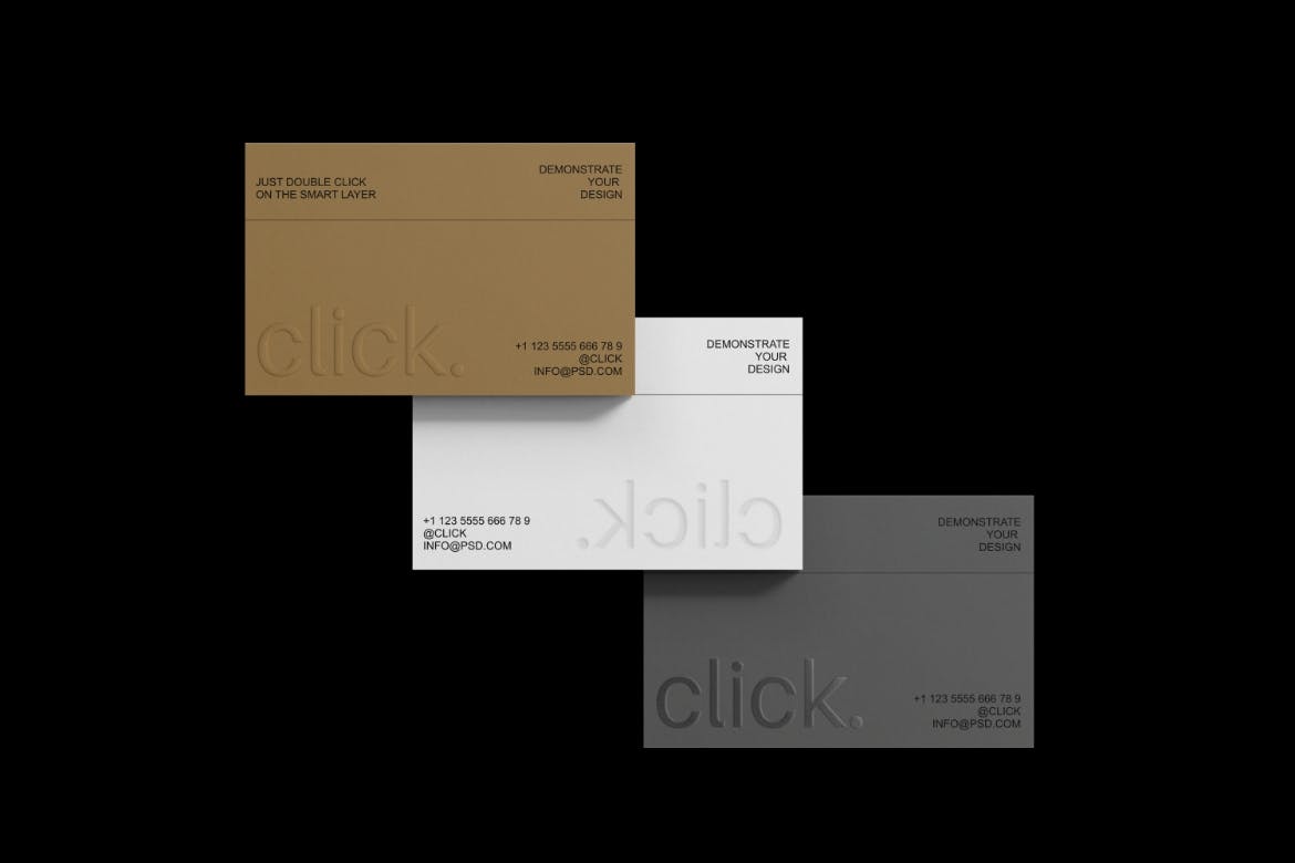 高端深色品牌标识PSD样机素材包