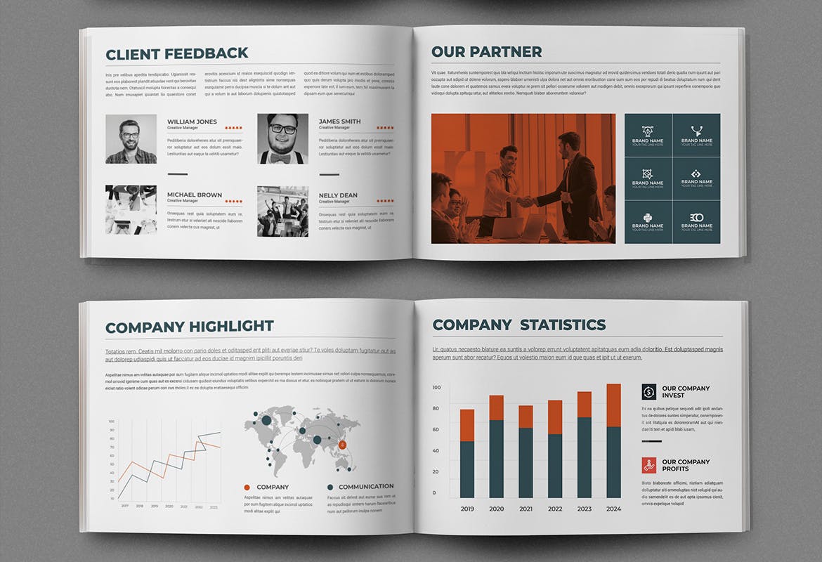 橙绿色企业&公司简介画册杂志模版-3 橙绿色企业&公司简介画册杂志模版