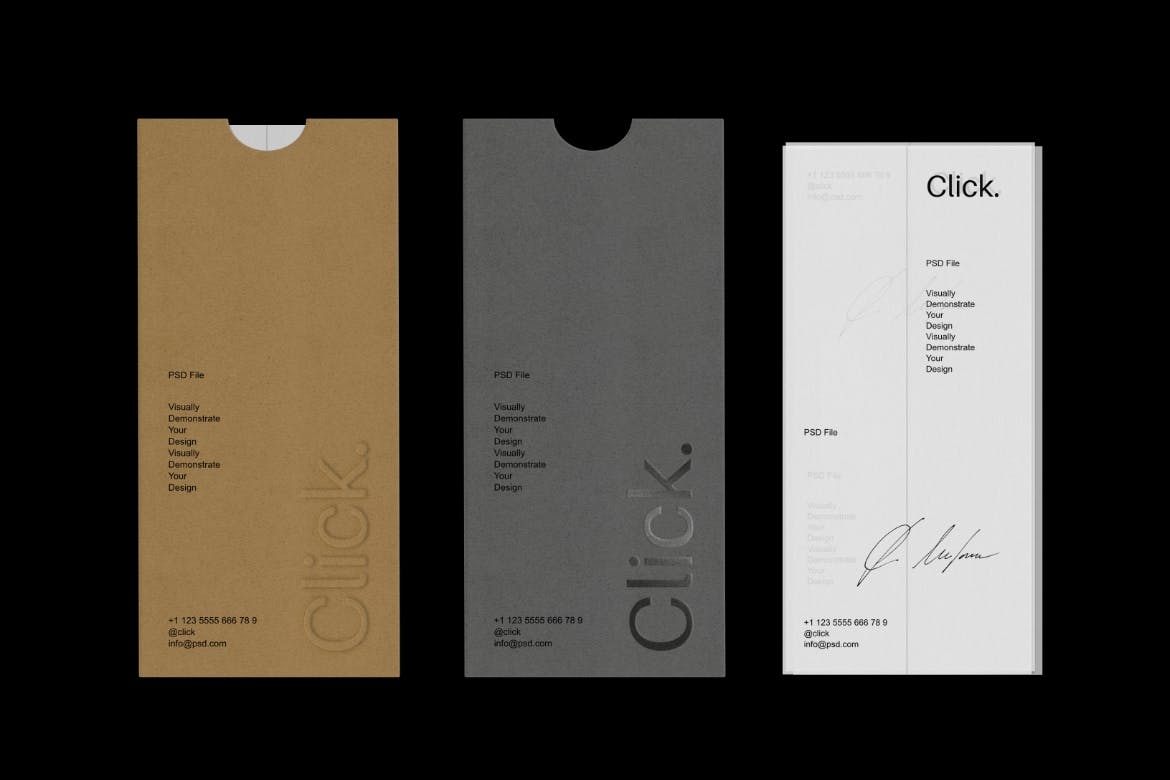 高端深色品牌标识PSD样机素材包