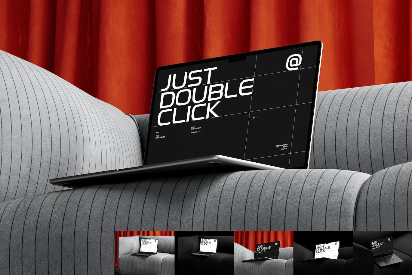 逼真的MacBook 样机PSD素材包