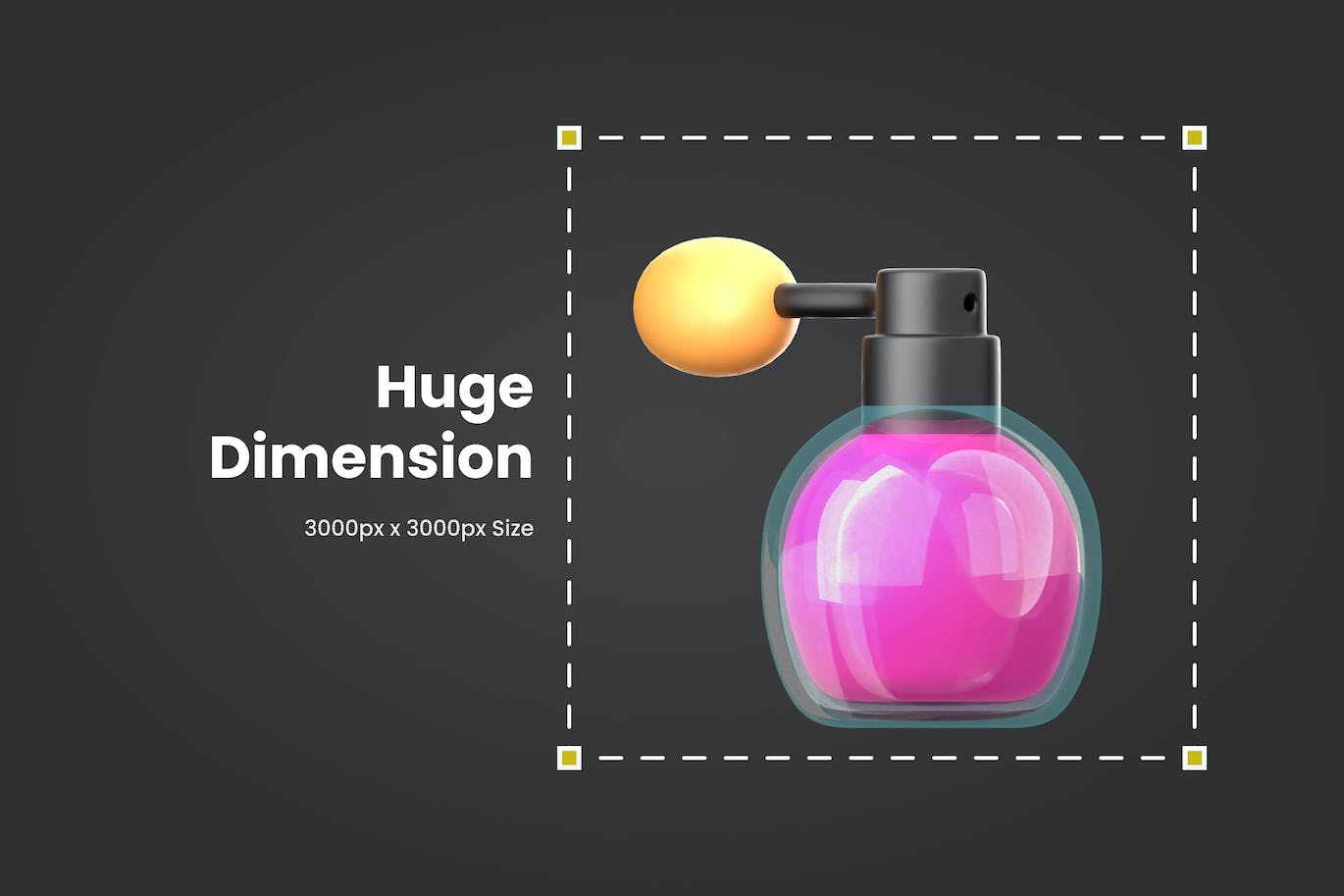 黑色理发美容主题3D图标素材包（PNG,blend）