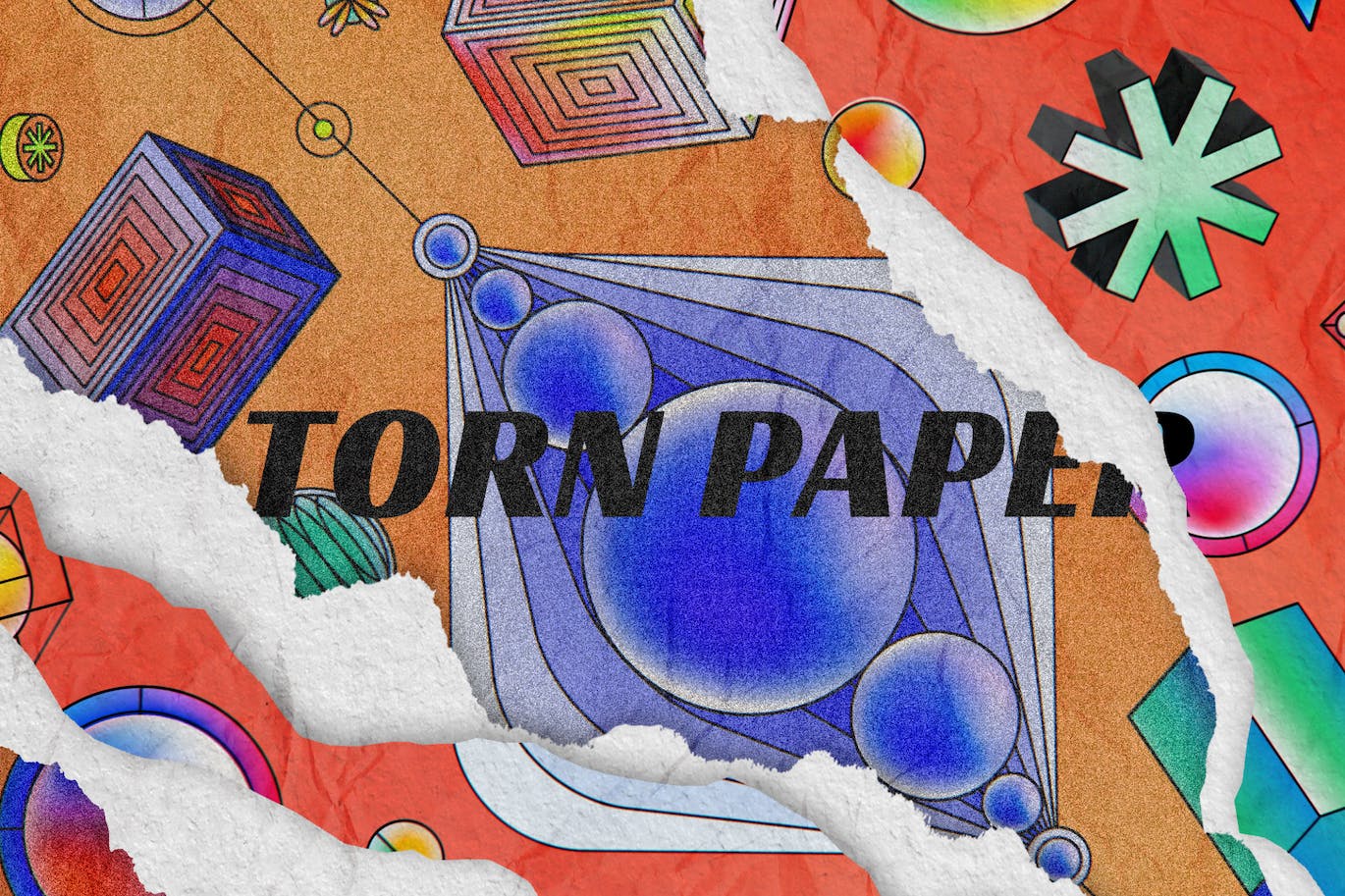 一键在Photoshop中生成逼真的撕纸效果