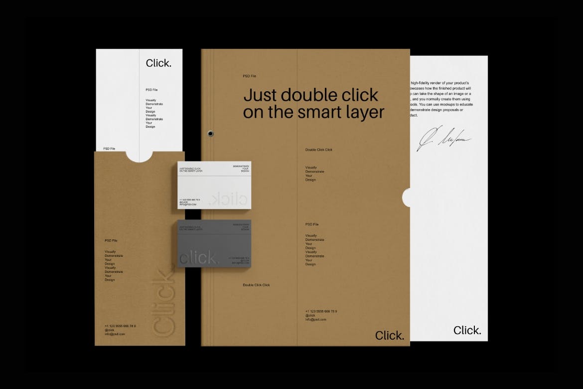 高端深色品牌标识PSD样机素材包