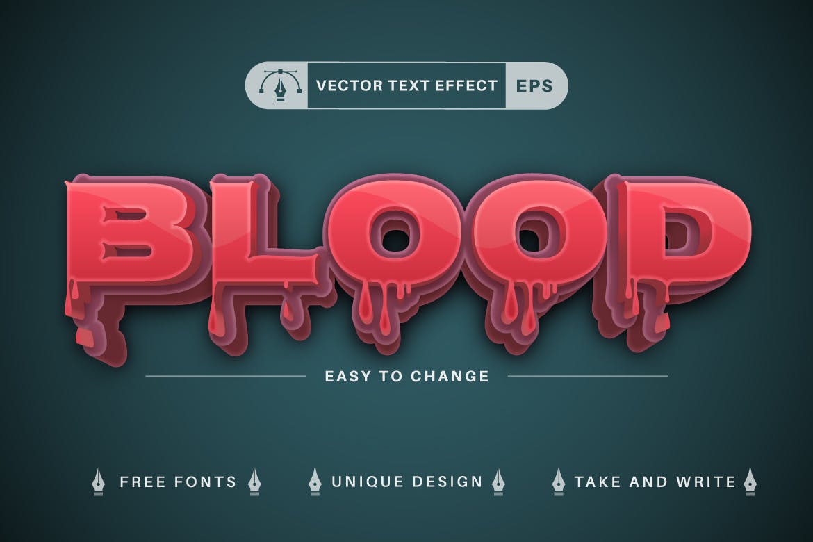 10个万圣节文本效果，AI矢量字体样式(AI,EPS)