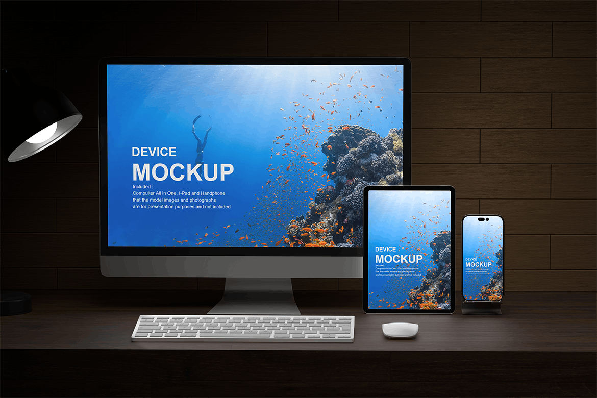 响应式网页PSD模型样机素材包