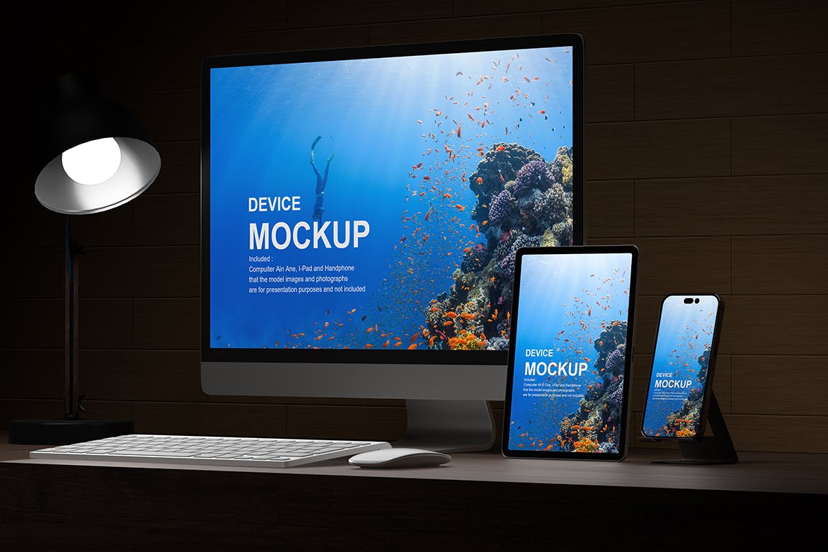 响应式网页PSD模型样机素材包