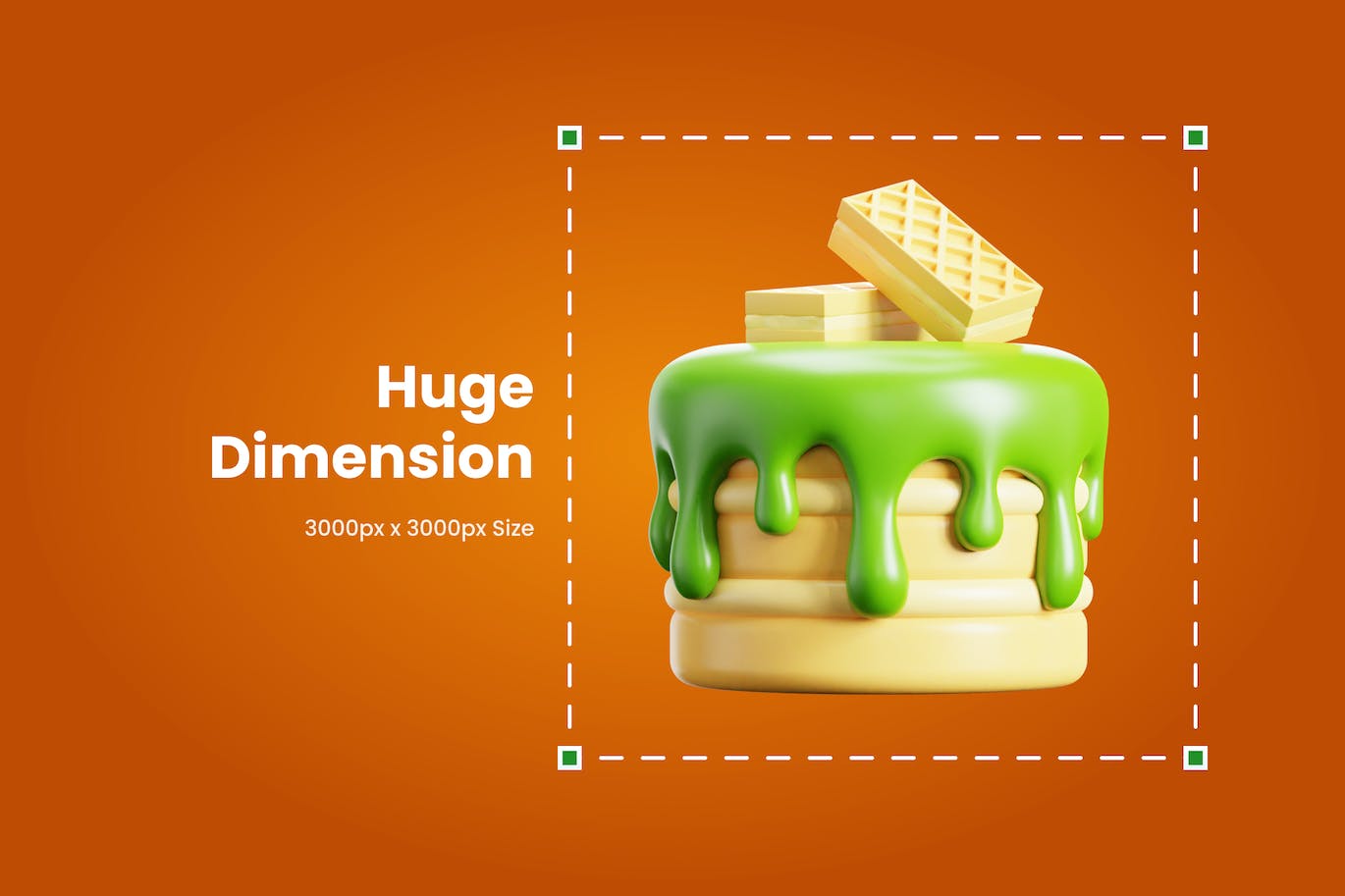 蛋糕面包元素3D插图素材包（Blender）