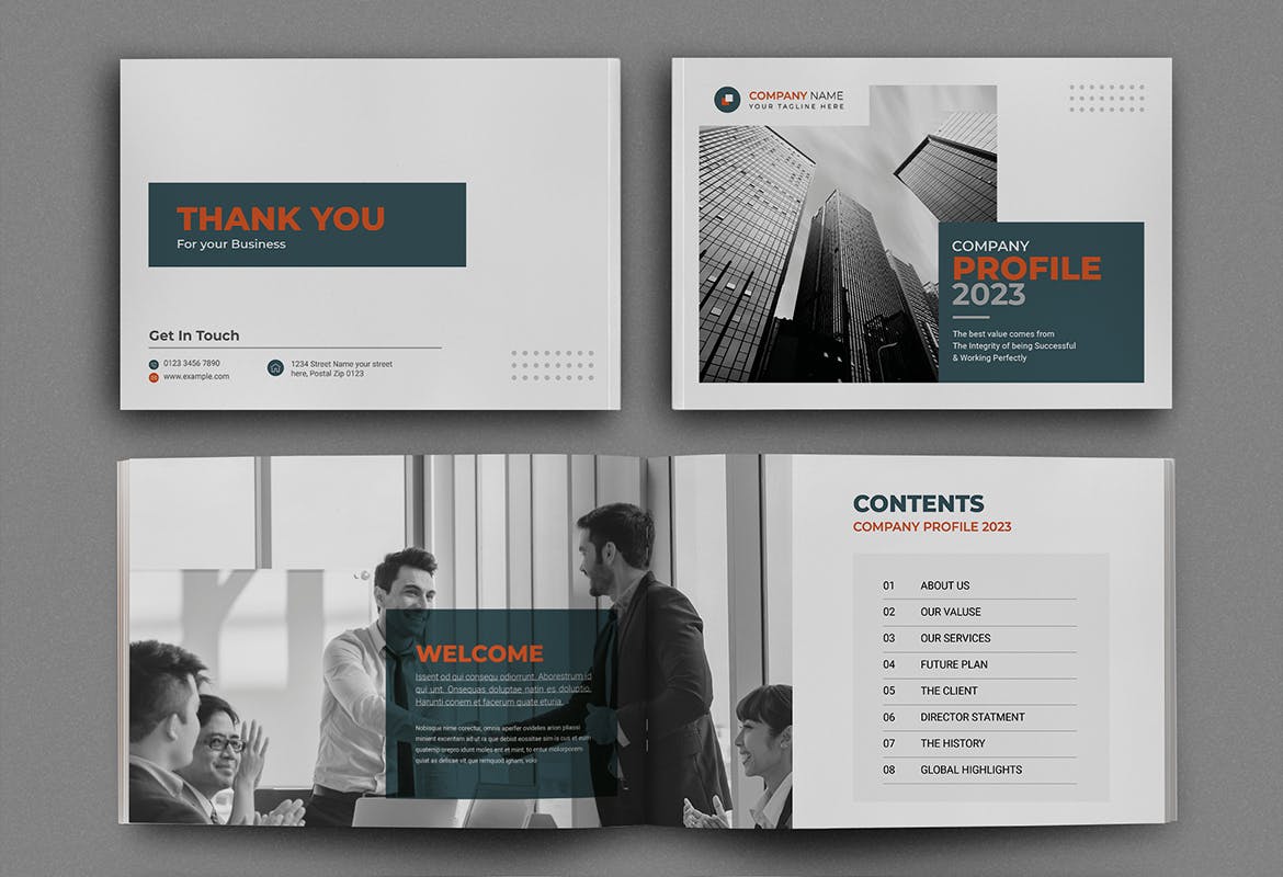 橙绿色企业&公司简介画册杂志模版-5 橙绿色企业&公司简介画册杂志模版