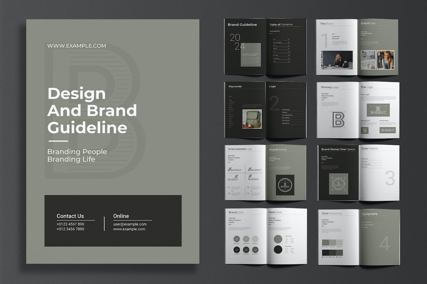 非常优雅的品牌指南设计画册杂志模版