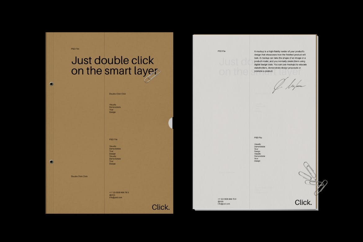 高端深色品牌标识PSD样机素材包