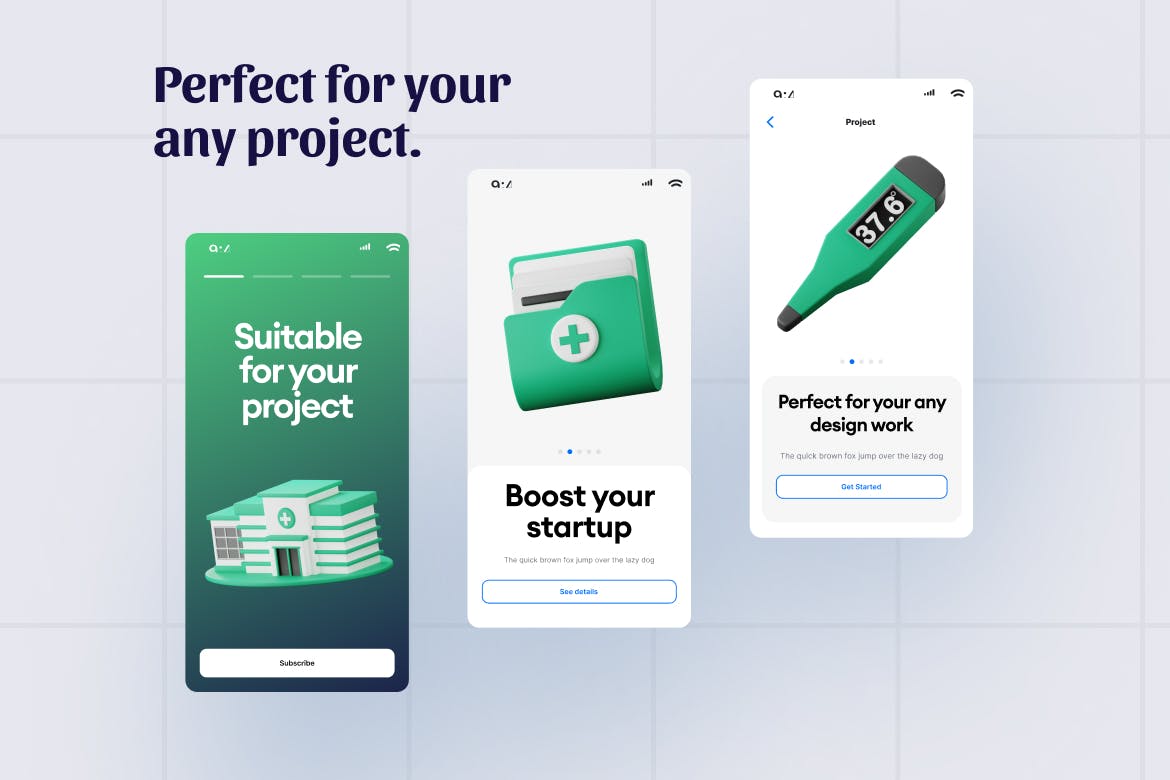 绿色医疗主题3D图标素材包(PNG,blend,obj)-5 绿色医疗主题3D图标素材包(PNG,blend,OBJ)