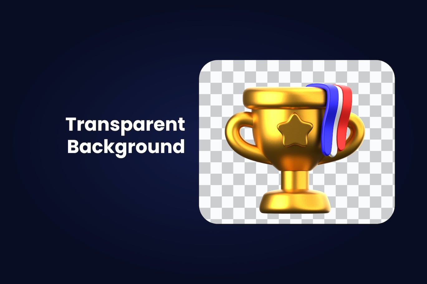 20个金色3D奖杯勋章图标素材包（PNG,Blender）