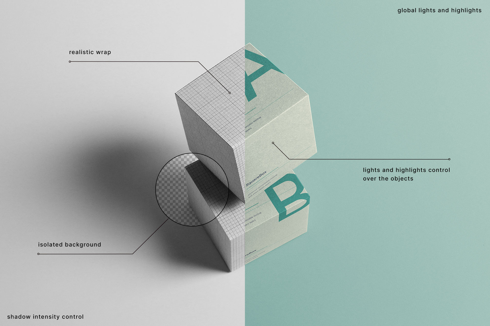 6个化妆品包装盒子设计样机PSD素材包