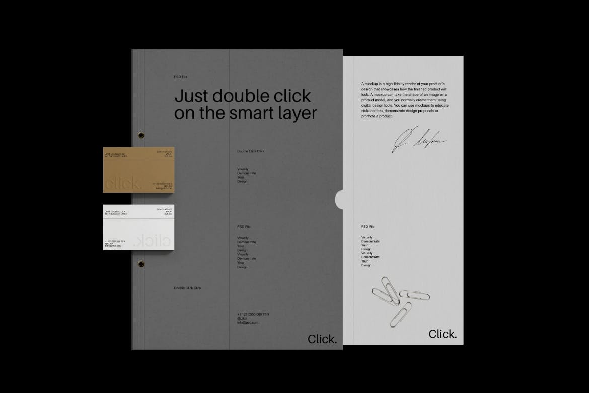 高端深色品牌标识PSD样机素材包