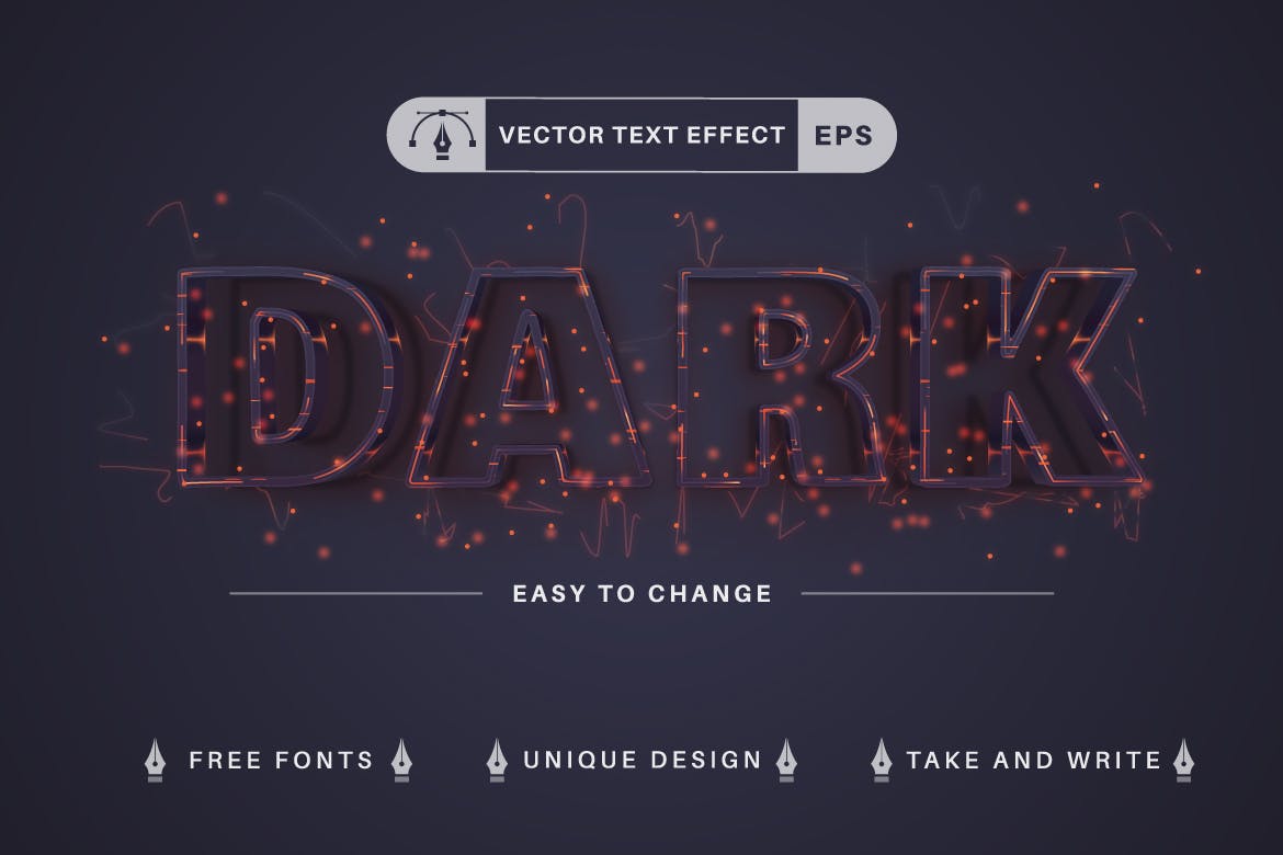 10个万圣节文本效果，AI矢量字体样式(AI,EPS)