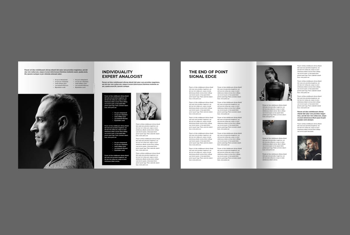 大图杂志风格画册模版素材