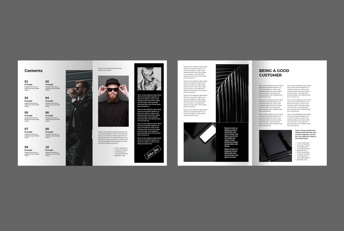 大图杂志风格画册模版素材