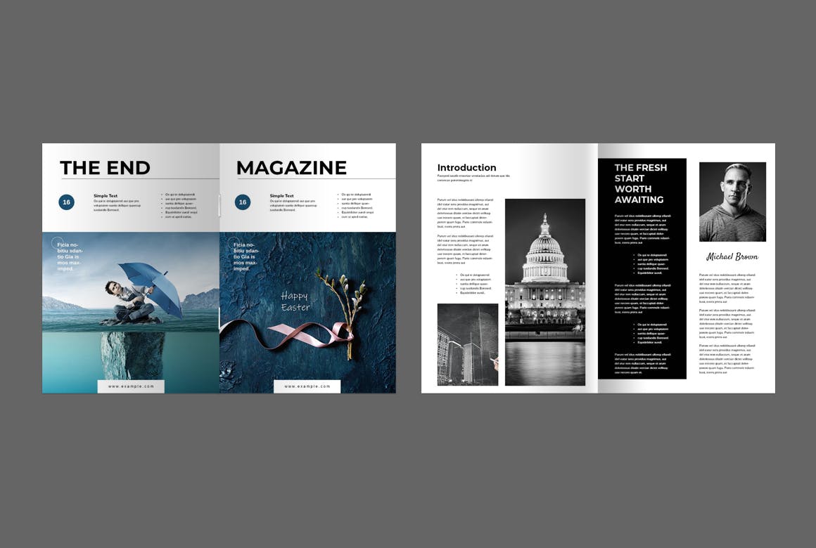 大图杂志风格画册模版素材