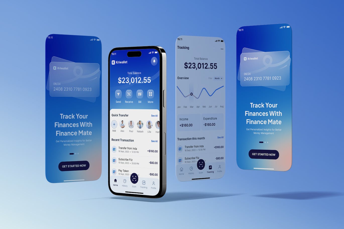 资金追踪器每月预算APP UI KIT