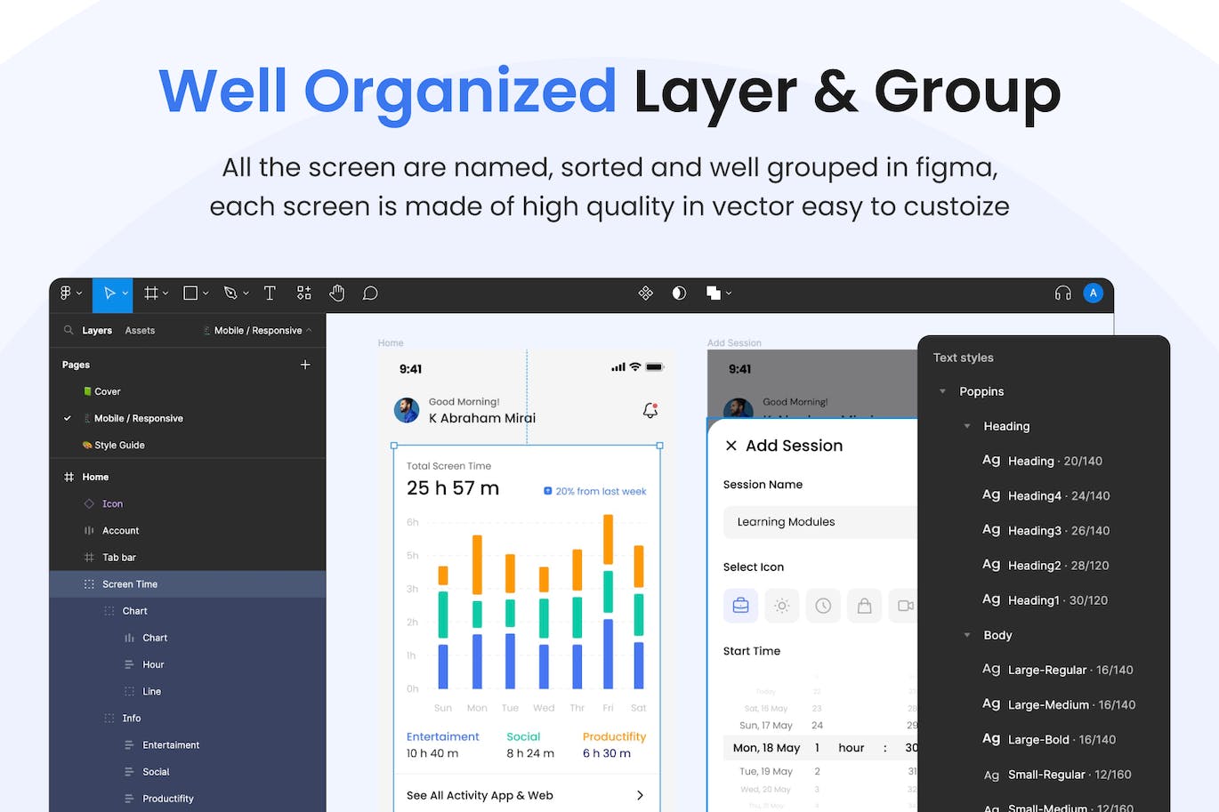 屏幕定时器UI界面素材包