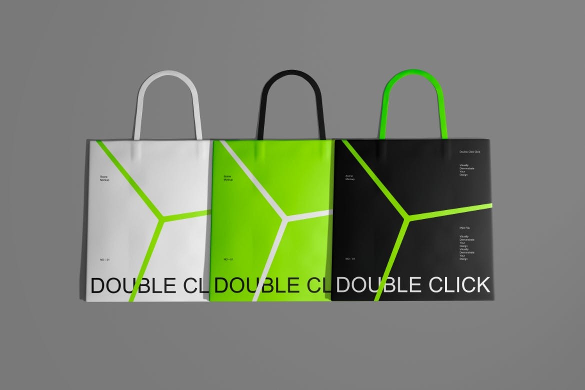 绿黑超酷品牌标识PSD样机素材