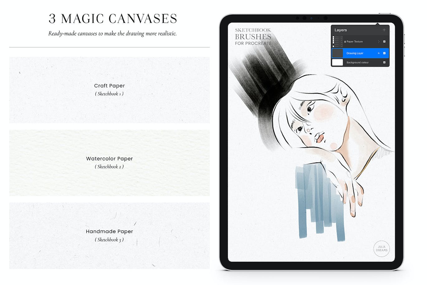 Procreate 画笔混合媒体素描 (BRUSHSET,SWATCHES,PROCREATE)-6 Procreate 画笔混合媒体素描 (BRUSHSET,SWATCHES,PROCREATE)