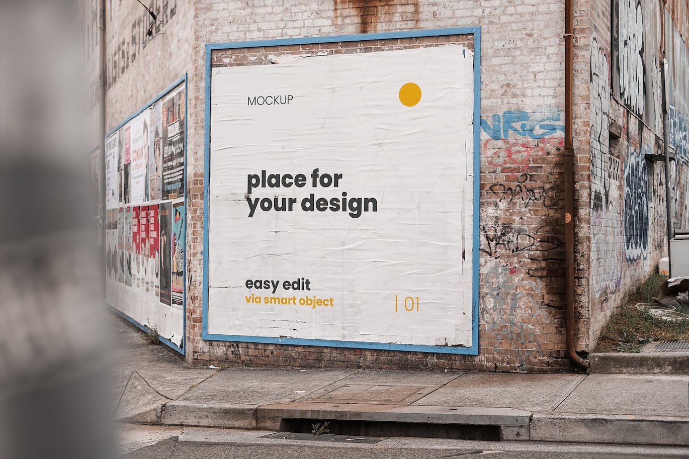 效果逼真的街道城市广告PSD样机素材-8 效果逼真的街道城市广告PSD样机素材