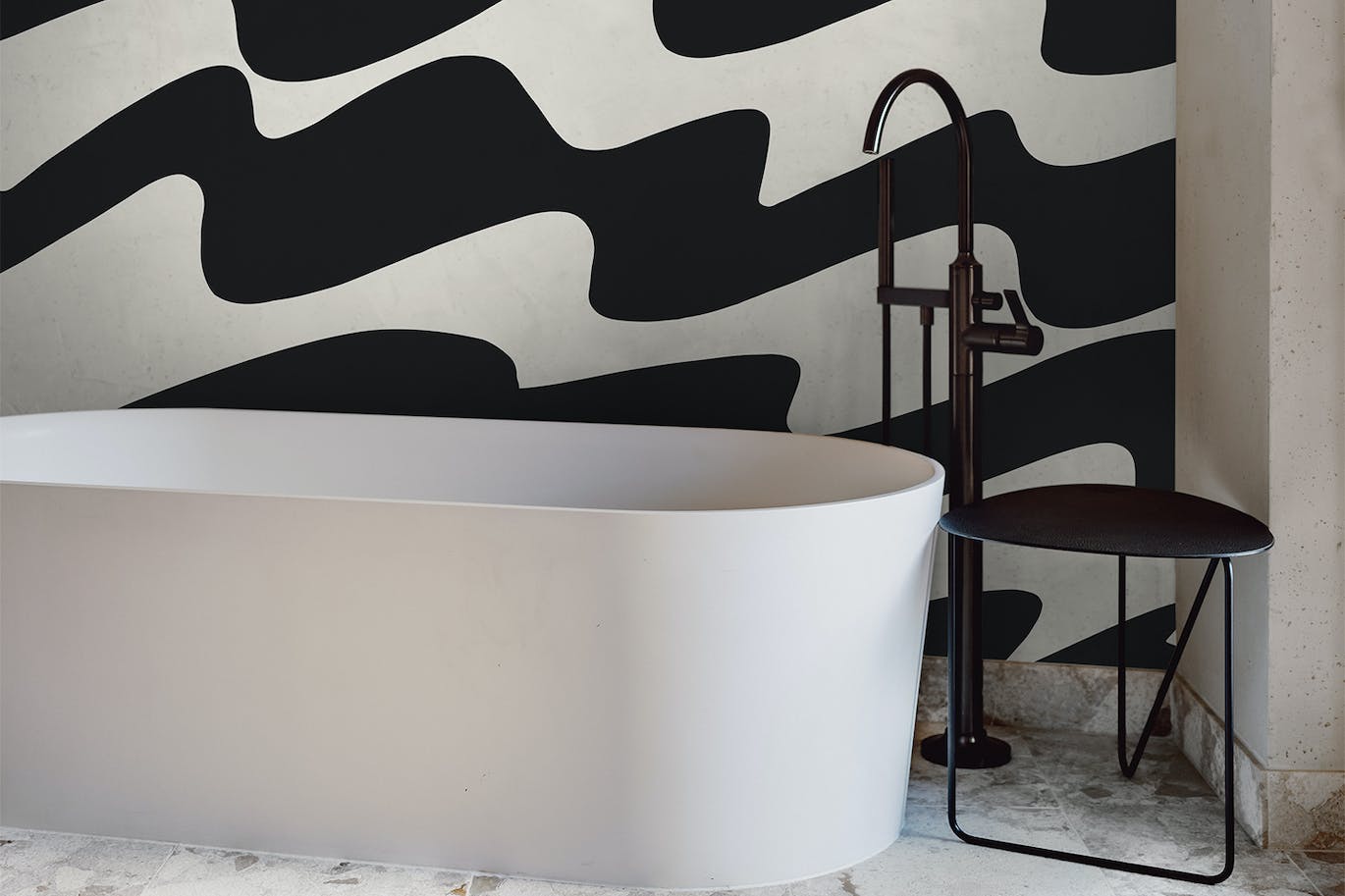 拥有艺术效果的抽象黑色波浪背景矢量素材（AI,EPS,JPG,SVG）