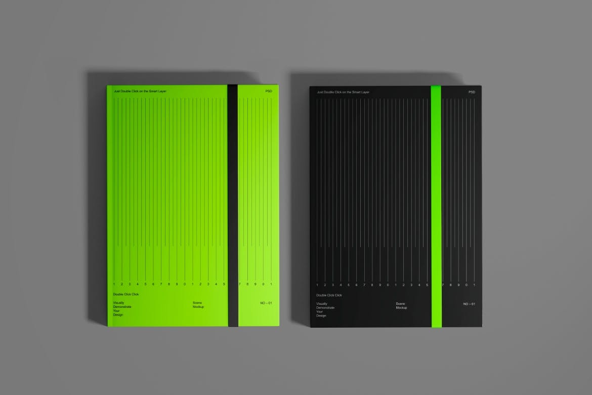 绿黑超酷品牌标识PSD样机素材