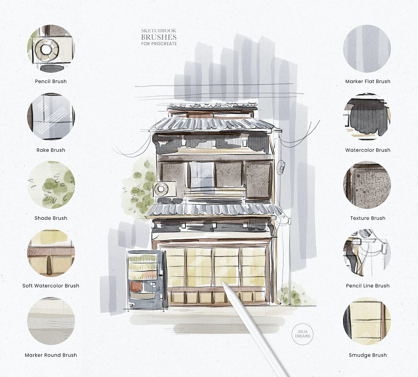 Procreate 画笔混合媒体素描 (BRUSHSET,SWATCHES,PROCREATE)-2 Procreate 画笔混合媒体素描 (BRUSHSET,SWATCHES,PROCREATE)