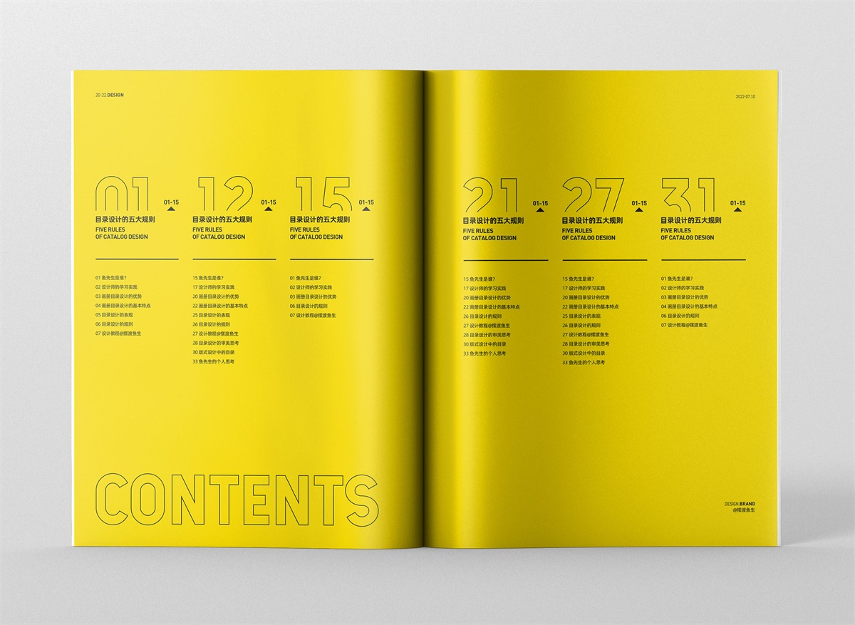 40张案例图片！讲透画册目录设计的13种表现形式