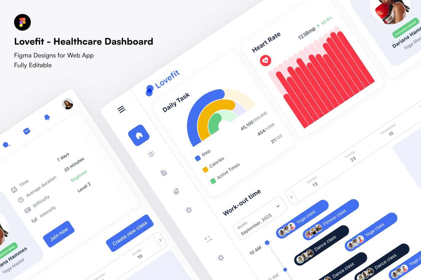 医疗保健后台管理UI界面素材包（AI,EPS,PDF,PNG,PSD）