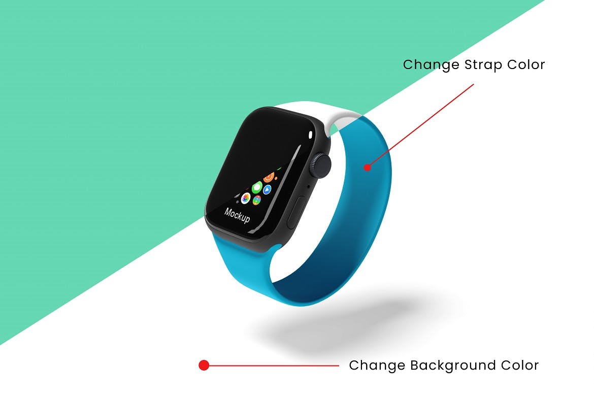 4个智能手表界面PSD样机素材-6 4个智能手表界面PSD样机素材