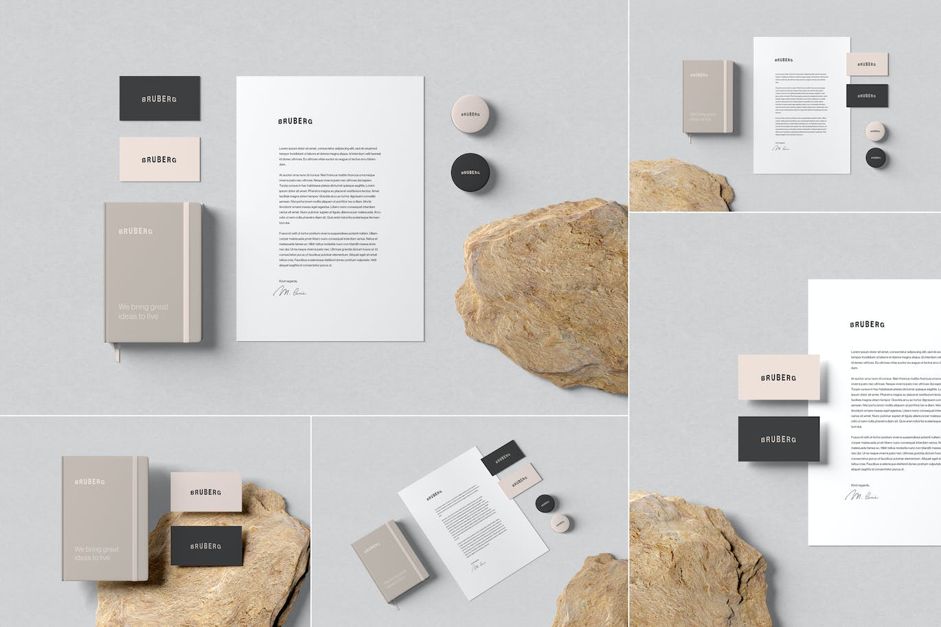 白色优雅品牌文具PSD样机素材包-1 白色优雅品牌文具PSD样机素材包