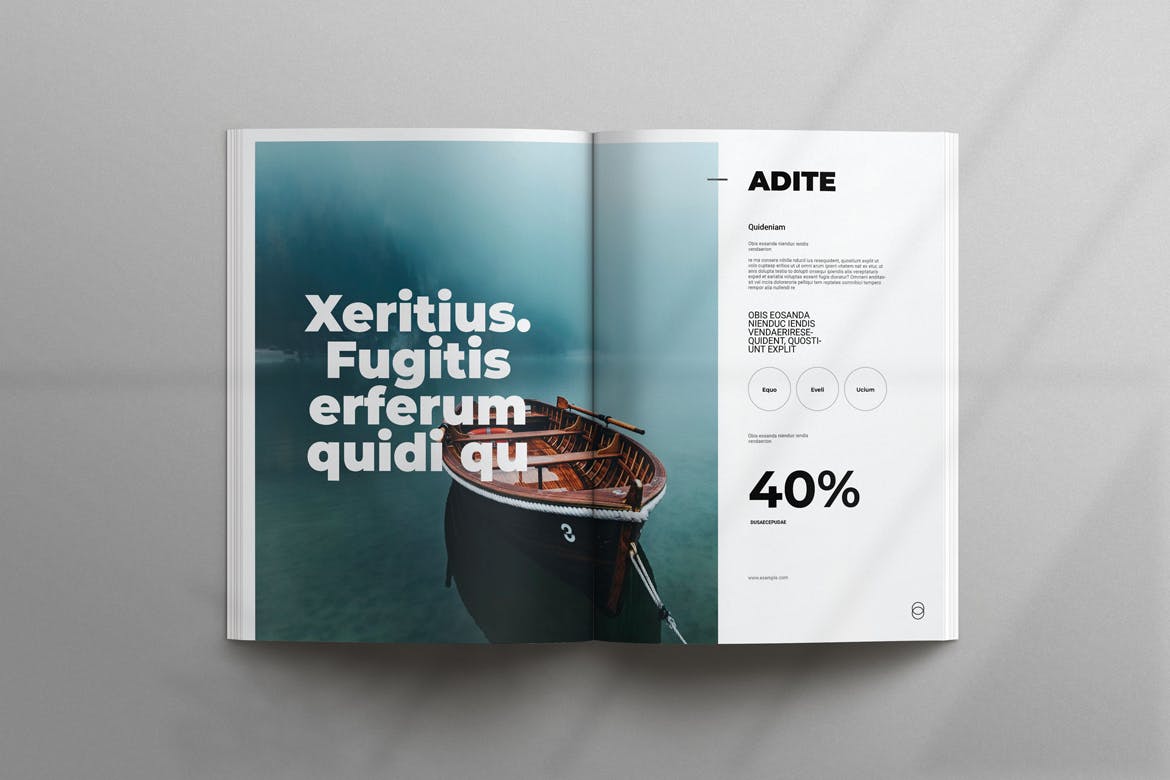 大气黑色杂志风模板素材包-2 大气黑色欧美风杂志模板素材包