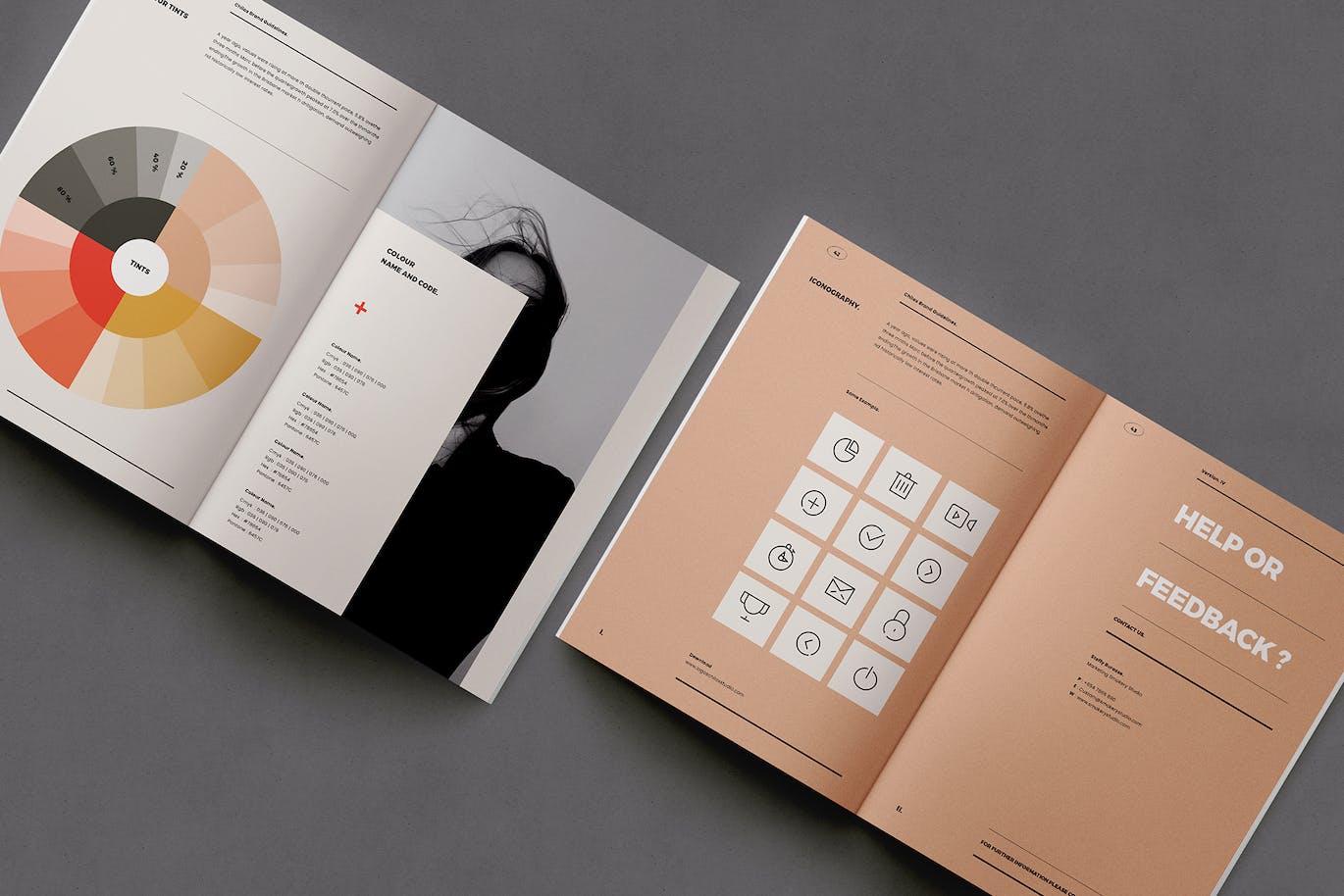 欧美简洁风品牌指南VI手册素材包