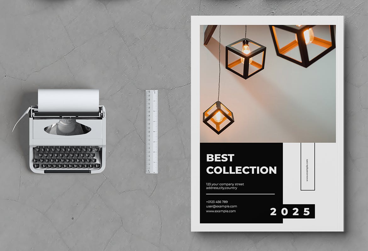 欧美黑色产品目录模板素材（INDD）