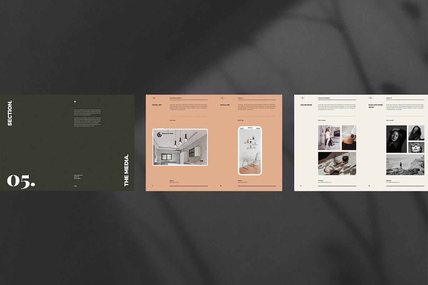 欧美简洁风品牌指南VI手册素材包