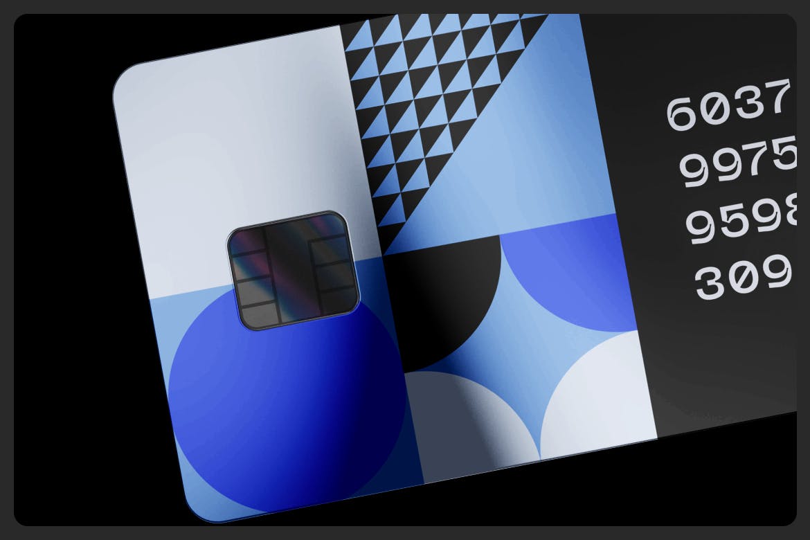 漂亮暗黑风格信用卡样机PSD素材-3 漂亮暗黑风格信用卡样机PSD素材